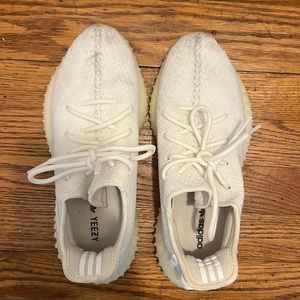 All white Yeezys